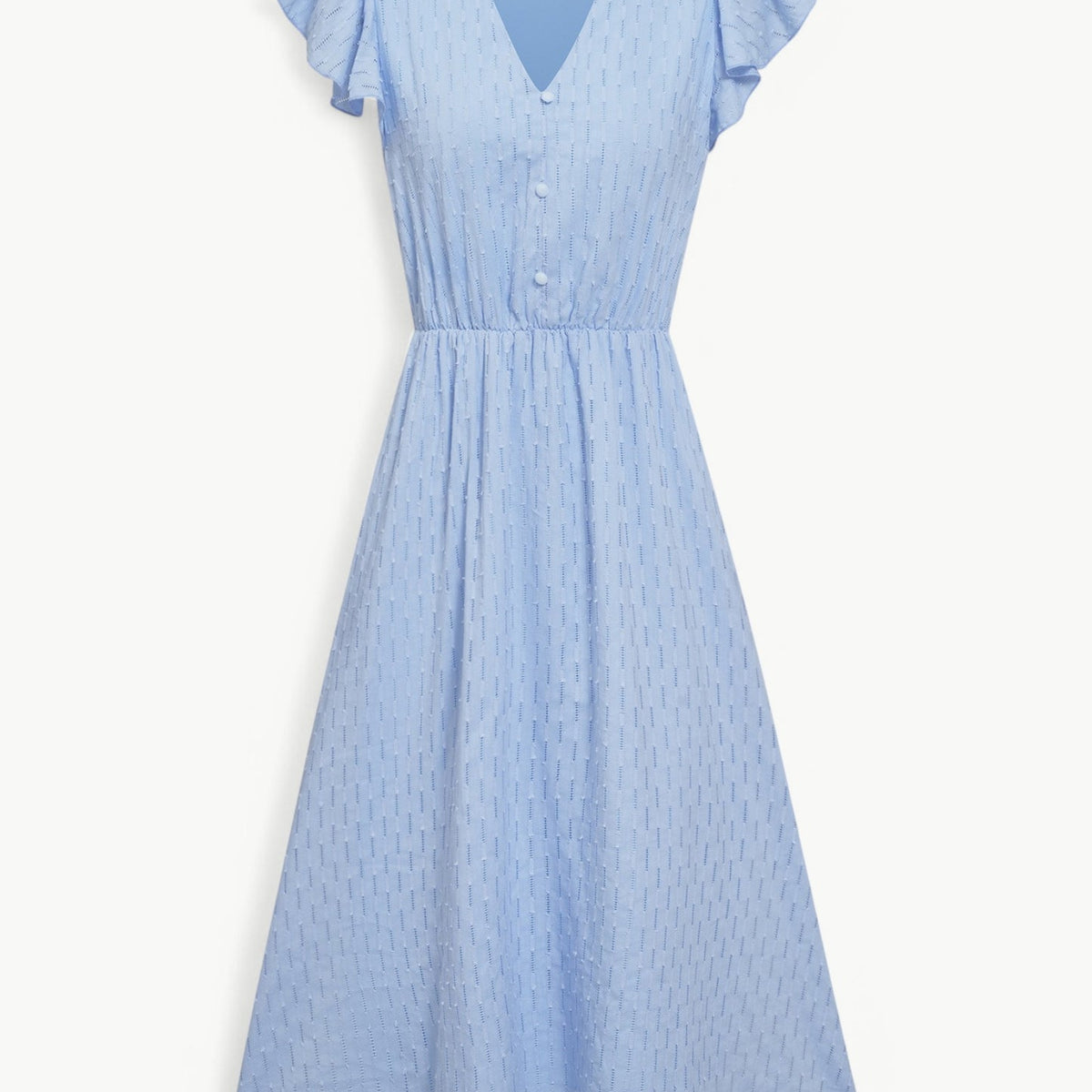 Julieta - שמלת מידי עם שרוולים עם קפלים