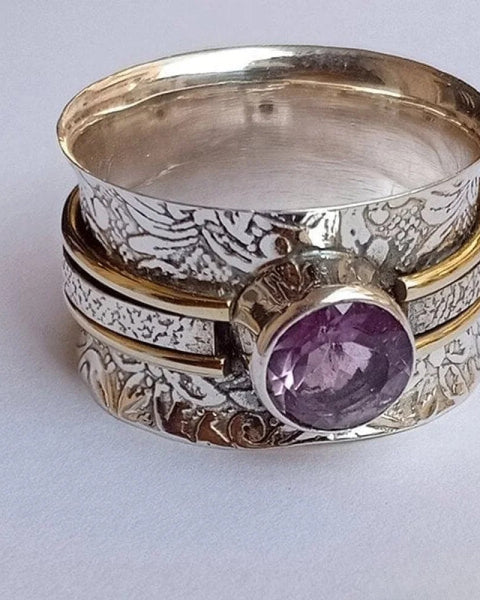 טבעת מדיטציה קריסטלית בוהמיינית