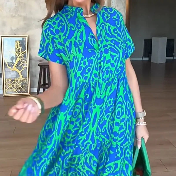 Jubilee - שמלת קו A מודפסת בגזרה רפויה