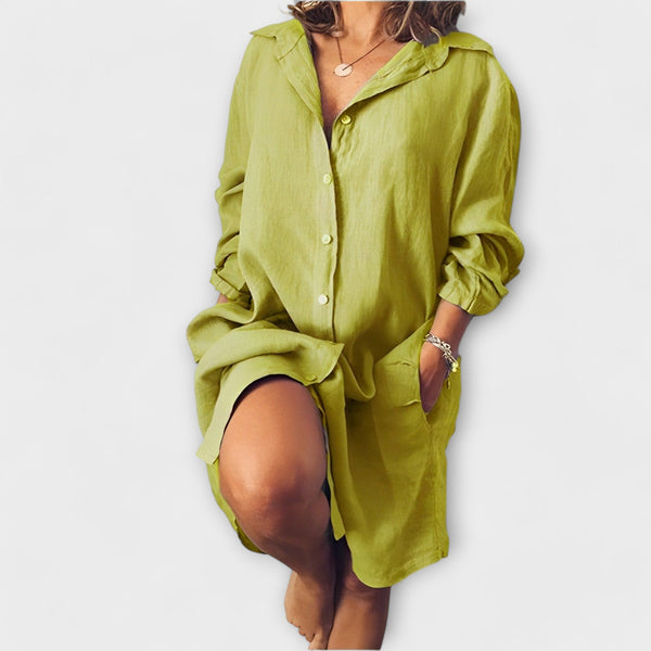 חולצת פשתן קז'ואל לנשים - אלגנטית ונוחה