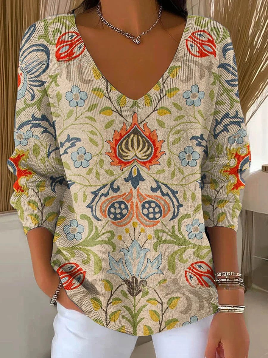 אדלינה – סוודר עם צוואר V