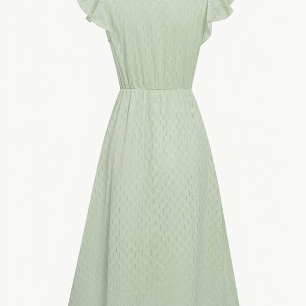 Julieta - שמלת מידי עם שרוולים עם קפלים