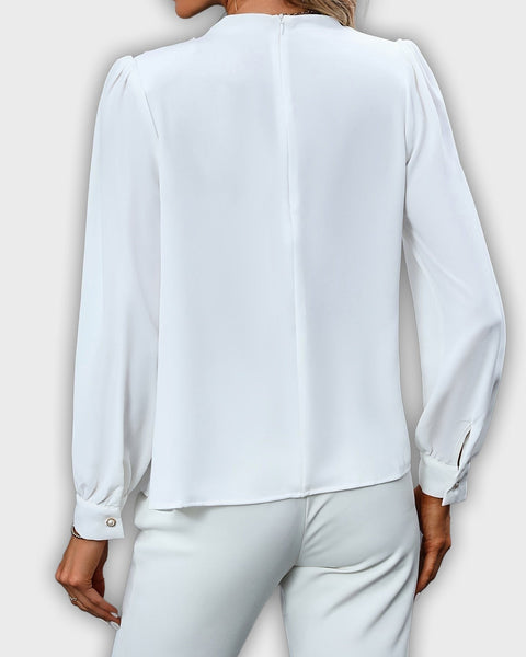 חולצה אלגנטית עם צווארון גבוה