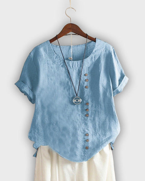 חולצה אלגנטית לנשים עם שרוולים קצרים