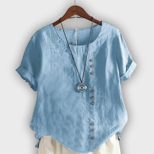 חולצה אלגנטית לנשים עם שרוולים קצרים