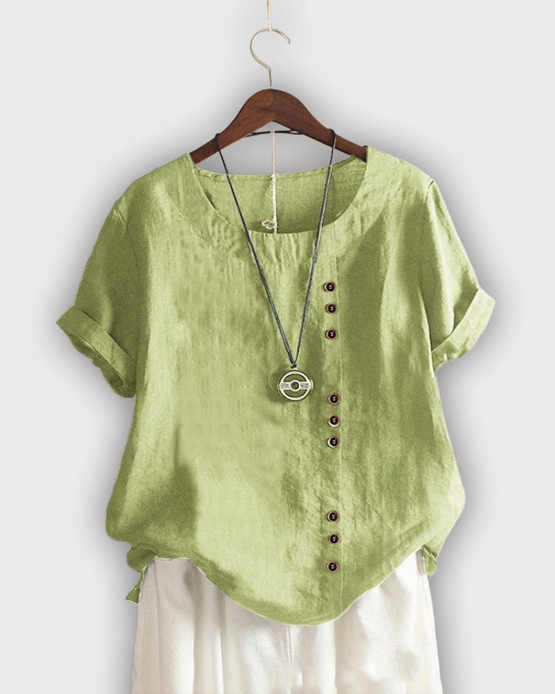 חולצה אלגנטית לנשים עם שרוולים קצרים