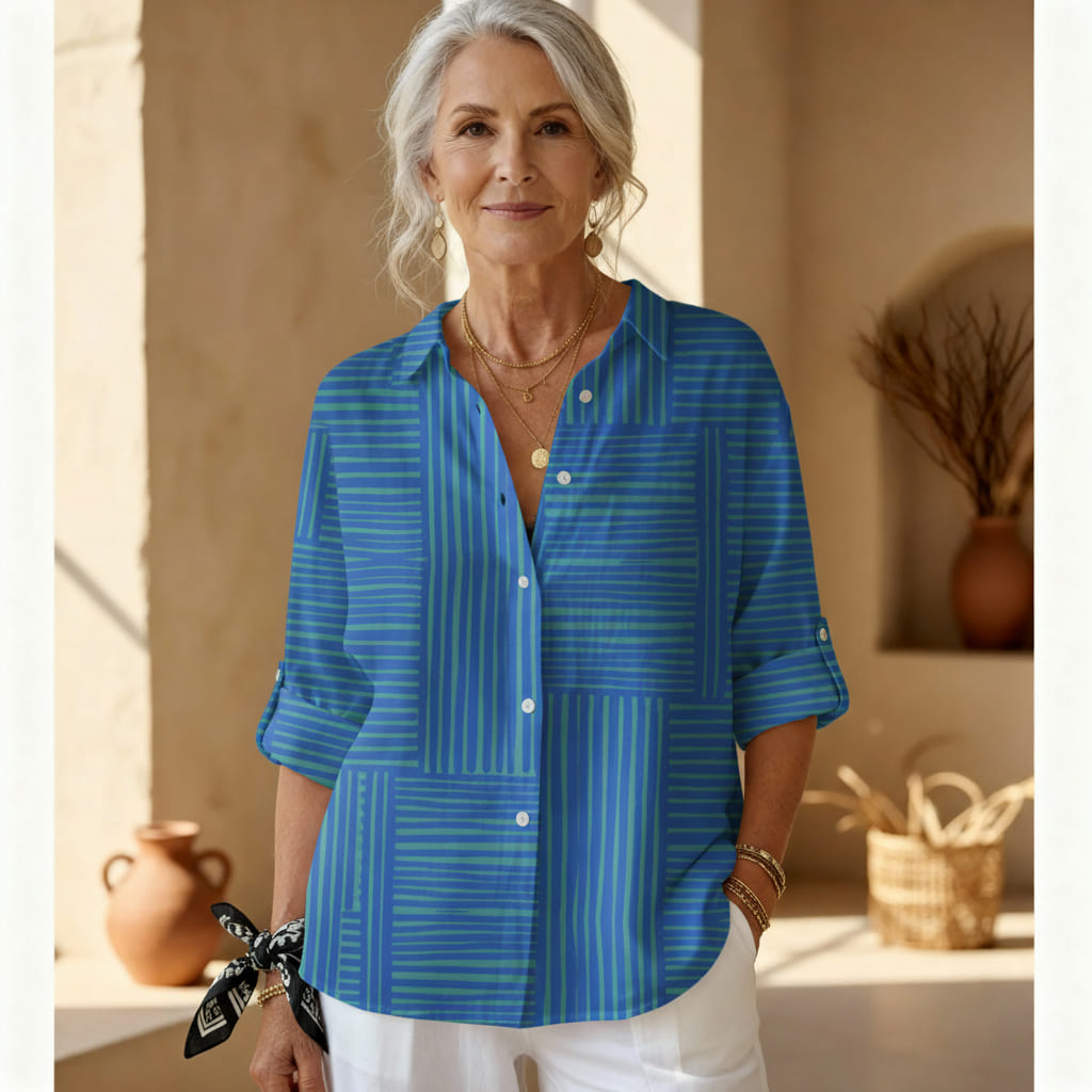 חתולית - חולצת פסים אזורית