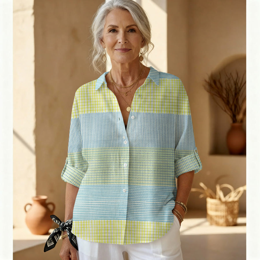 פיליפה - חולצת פסים פסטליים