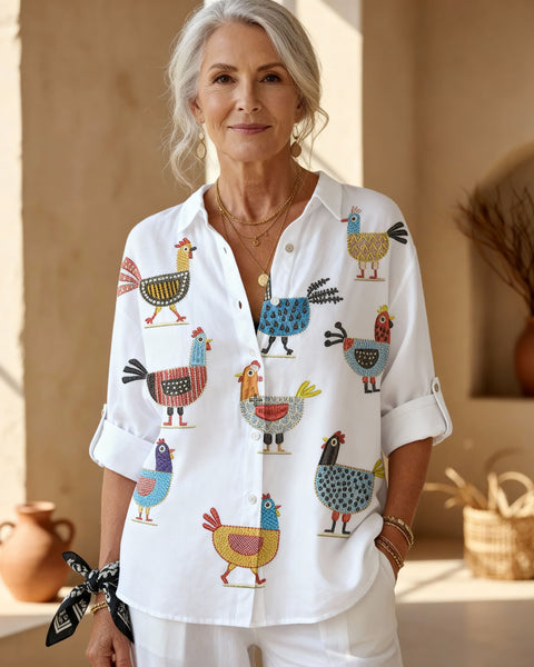 אינגריד - חולצת תרנגולת שובבה