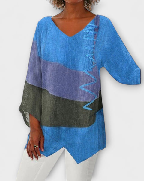 טוניקת קלואי V-Neck ייחודית ואופנתית