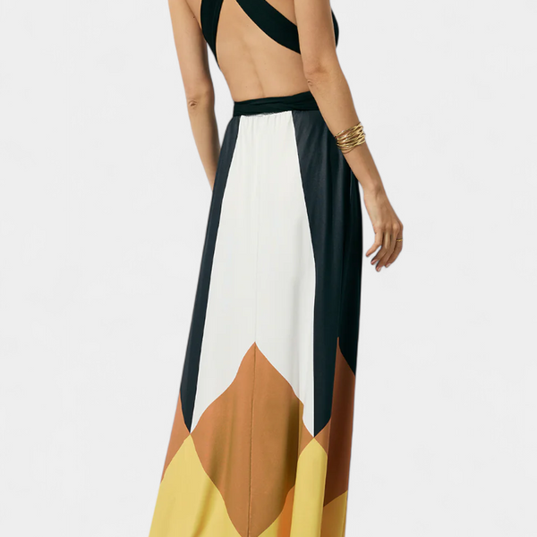 שמלת נאבה ארוכה פולימורפית עם גב פתוח ודמות רב-שימושית