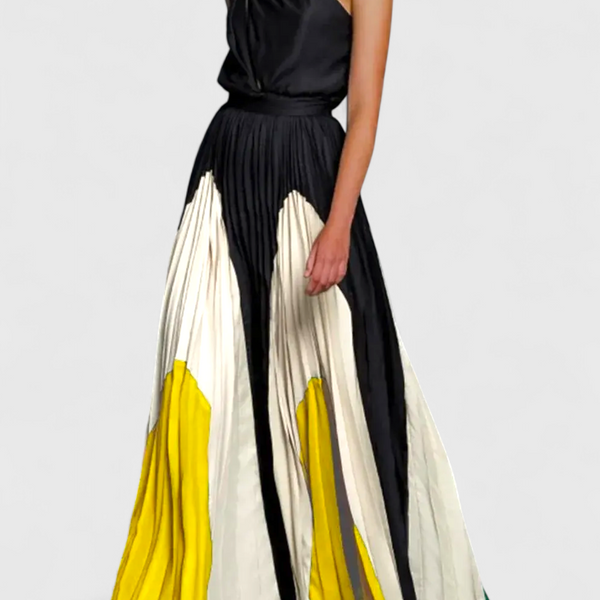 שמלות מקסי אנטיה עם כתפיים חשופות ודפוס אלגנטי