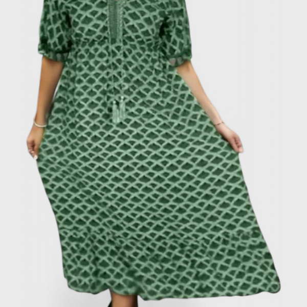 שמלות קירה בוהו שיק עם הדפסים גיאומטריים