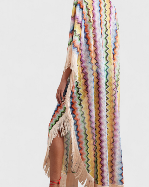 קאפטאן אימלדה סרוג עם פייטים דקורטיביים וחיתוך רחב