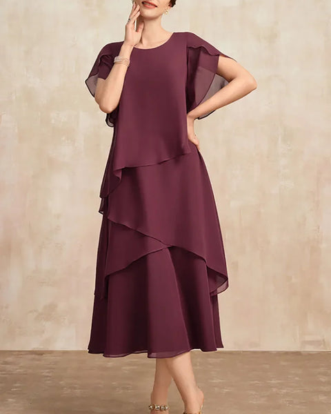 Celestia – שמלת שיפון קלאסית