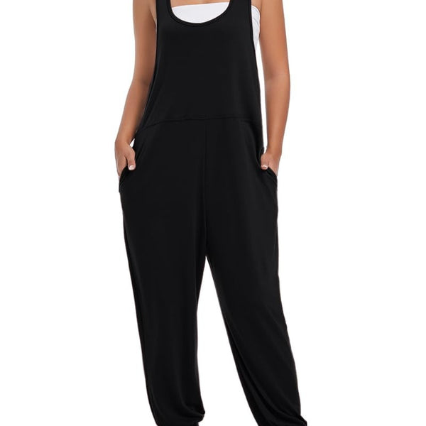 אוברולים ללא שרוולים לנשים עם כיסים