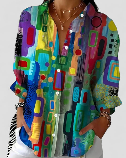 חולצת בלוז עם סילואט קו