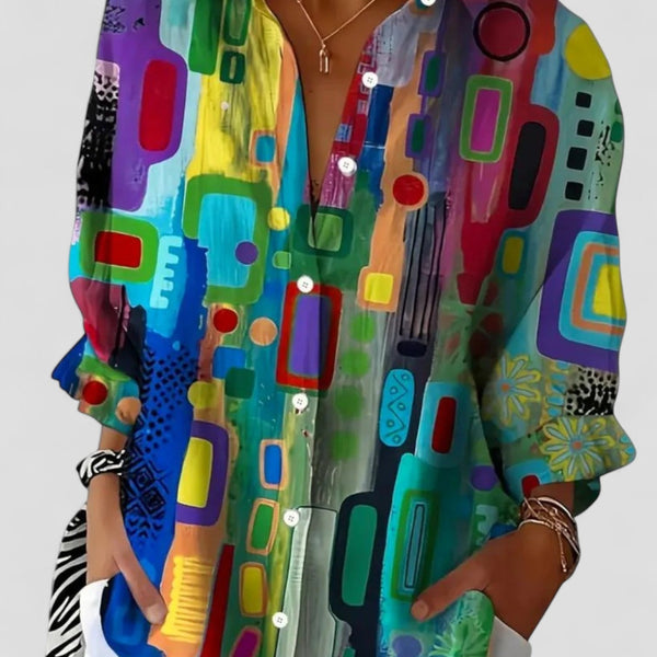 חולצת בלוז עם סילואט קו