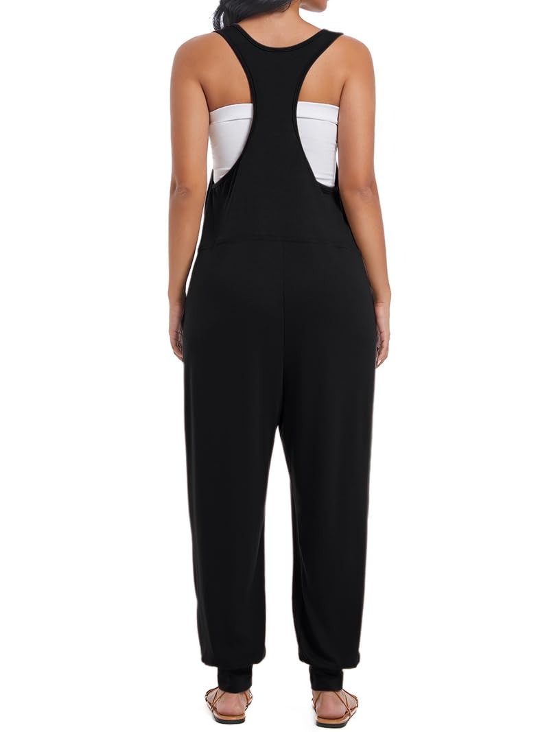 אוברולים ללא שרוולים לנשים עם כיסים