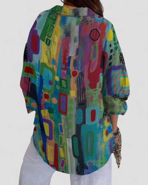 חולצת בלוז עם סילואט קו