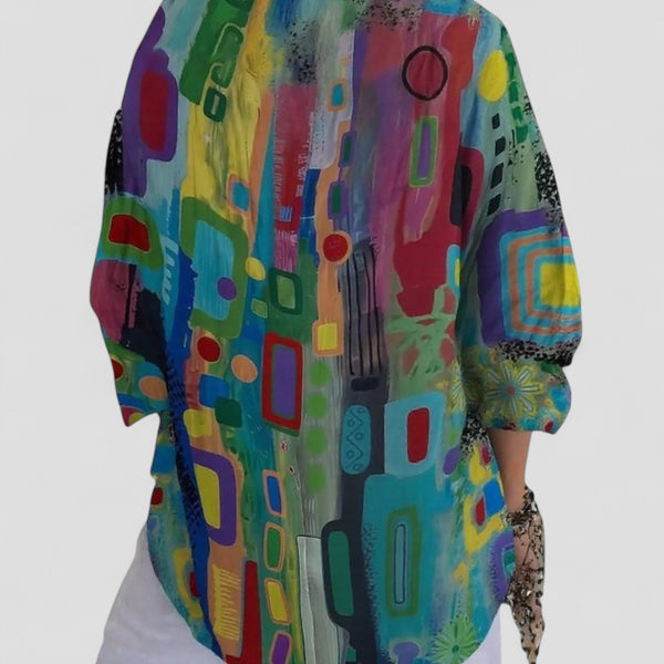 חולצת בלוז עם סילואט קו