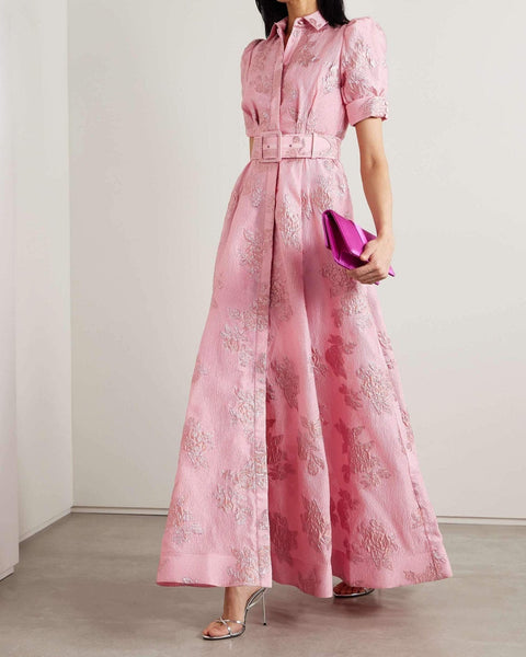 מאיה™ | שמלה עם שרוולים נפוחים קצרים