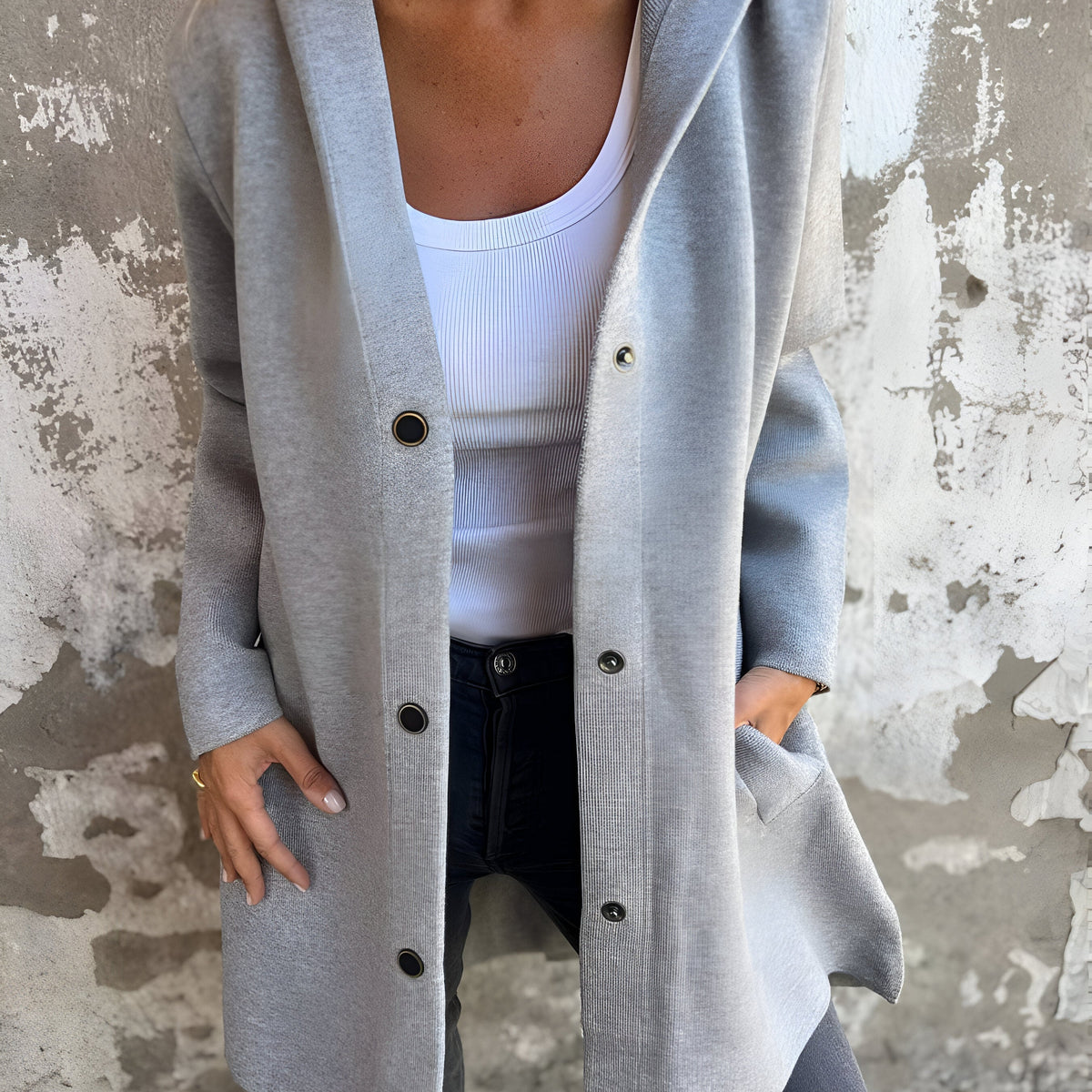 דיאן™ | מעיל קז׳ואל עם כובע