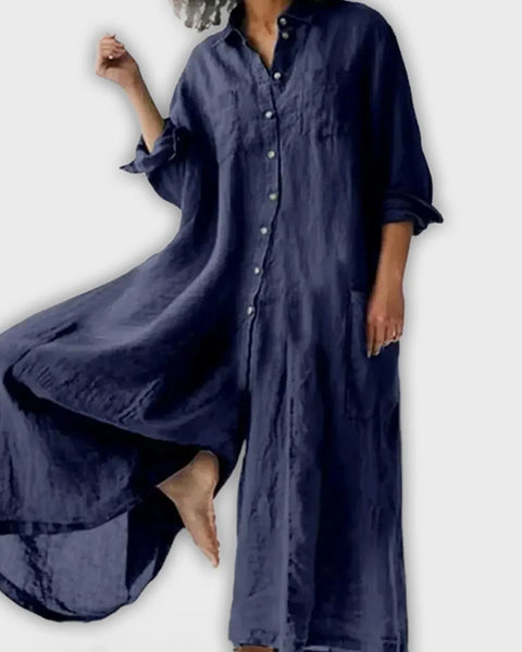 שמלות חולצה במידה גדולה עם כפתורים