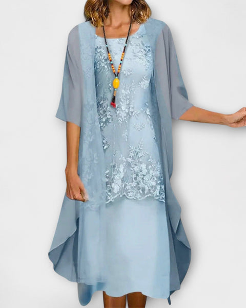 Himonika - שמלה אלגנטית עם הדפס פרחוני