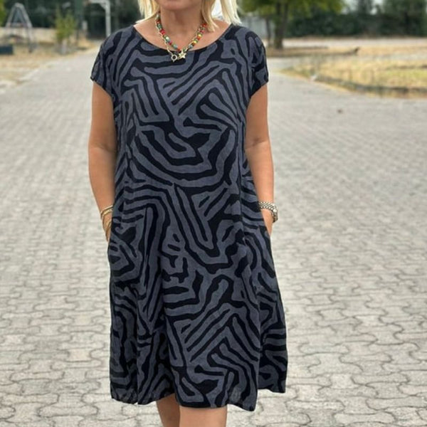 Dorothee - שמלת כותנה רכה עם כיסים בצדדים