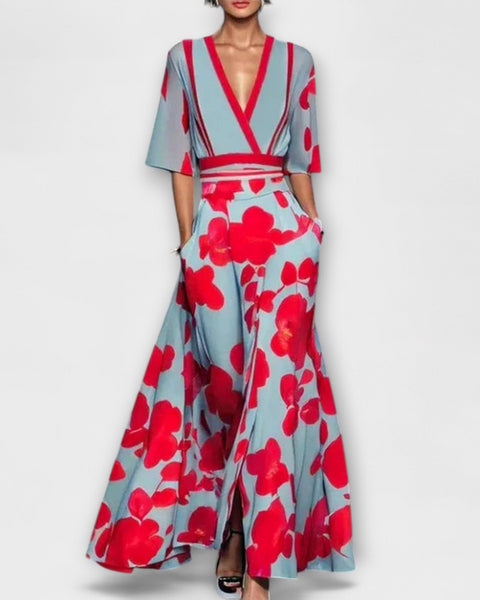 שמלת נשים אלגנטית עם שרוולים אופנתיים