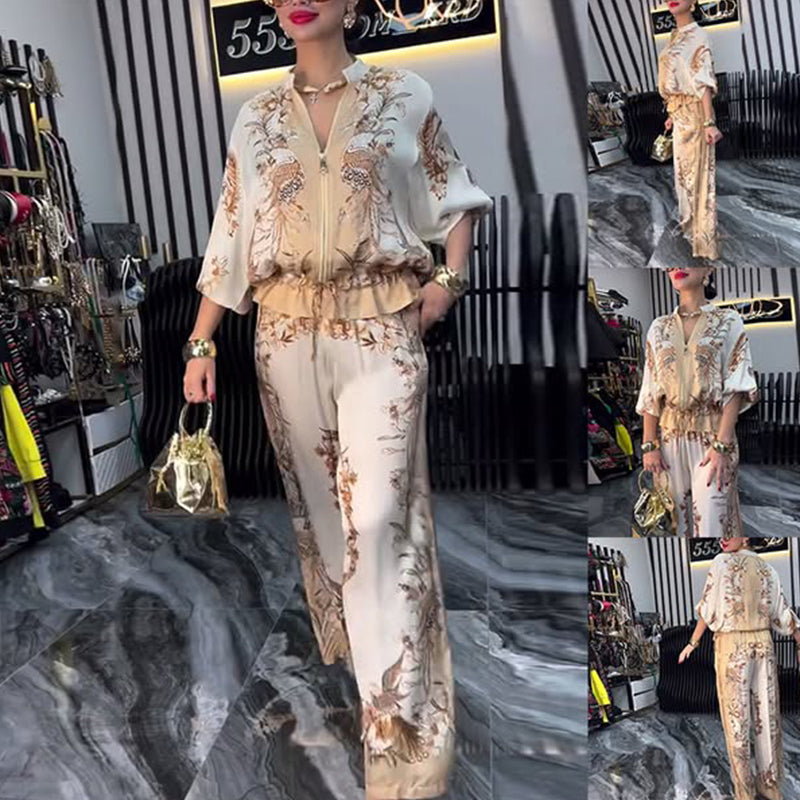 Sunmi - סט אלגנטי דו-חלקי עם רוכסן