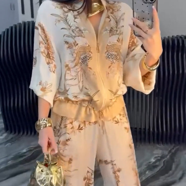 Sunmi - סט אלגנטי דו-חלקי עם רוכסן