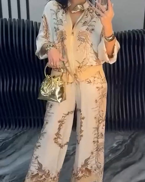 Sunmi - סט אלגנטי דו-חלקי עם רוכסן