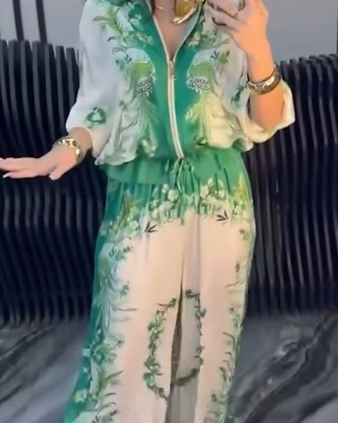 Sunmi - סט אלגנטי דו-חלקי עם רוכסן