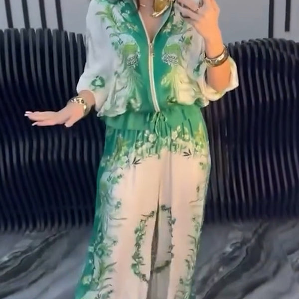 Sunmi - סט אלגנטי דו-חלקי עם רוכסן