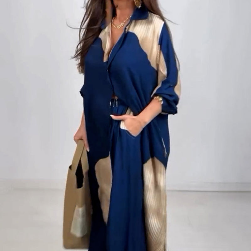 Dionicia - חולצה אלגנטית עם כפתורים ומכנס עם שרוך