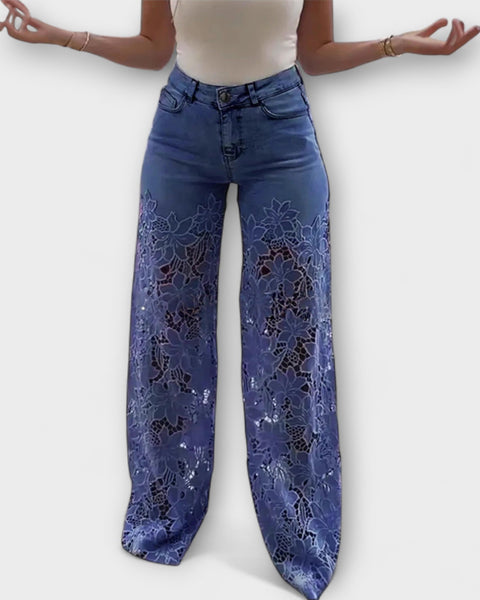 ג'ינס פאטצ'וורק עם תחרה