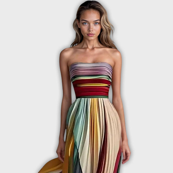 שמלת פלורה ארוכה בפרימיום - נוחות וסטייל לקיץ