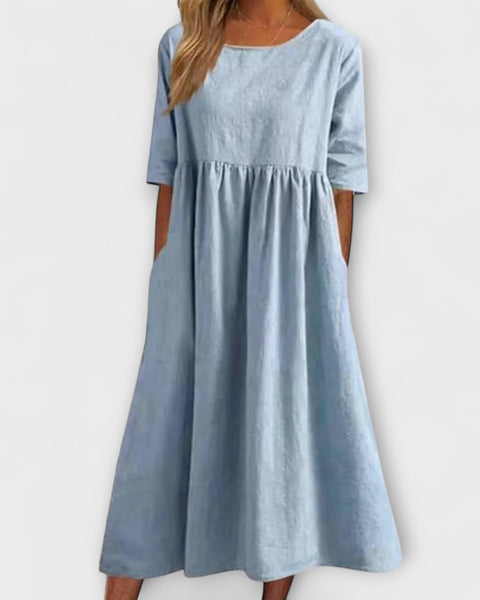 שמלת מכסה בטן – גזרה רפויה אלגנטית