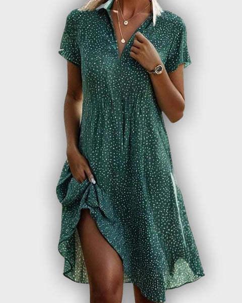 שמלת A-Line אלגנטית בעיצוב רטרו-שיק