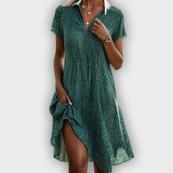 שמלת A-Line אלגנטית בעיצוב רטרו-שיק