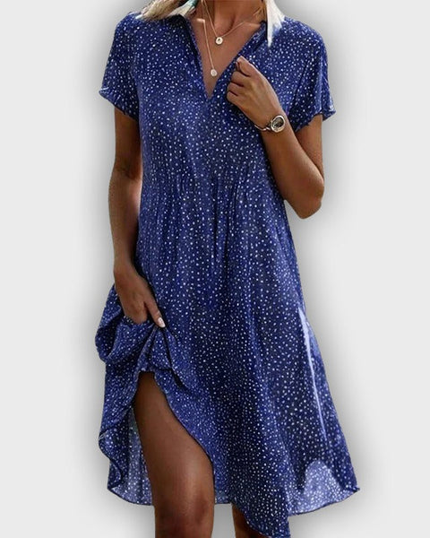 שמלת A-Line אלגנטית בעיצוב רטרו-שיק