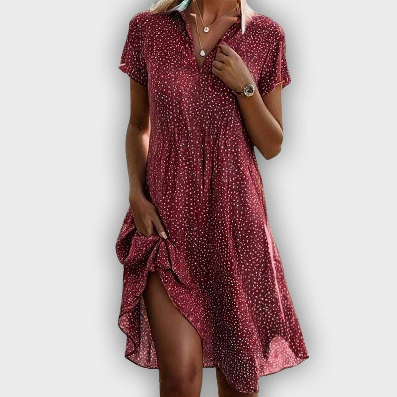 שמלת A-Line אלגנטית בעיצוב רטרו-שיק