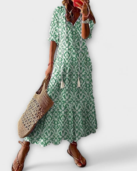 שמלת מקסי בוהמיינית לנשים – נוחות ואלגנטיות לכל הזדמנות