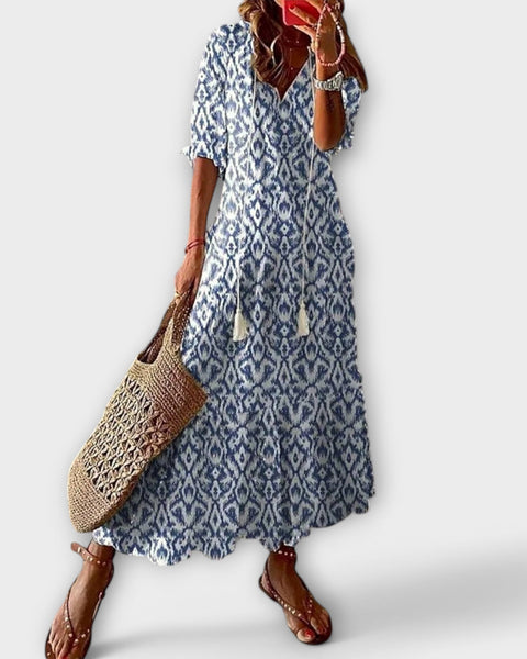 שמלת מקסי בוהמיינית לנשים – נוחות ואלגנטיות לכל הזדמנות